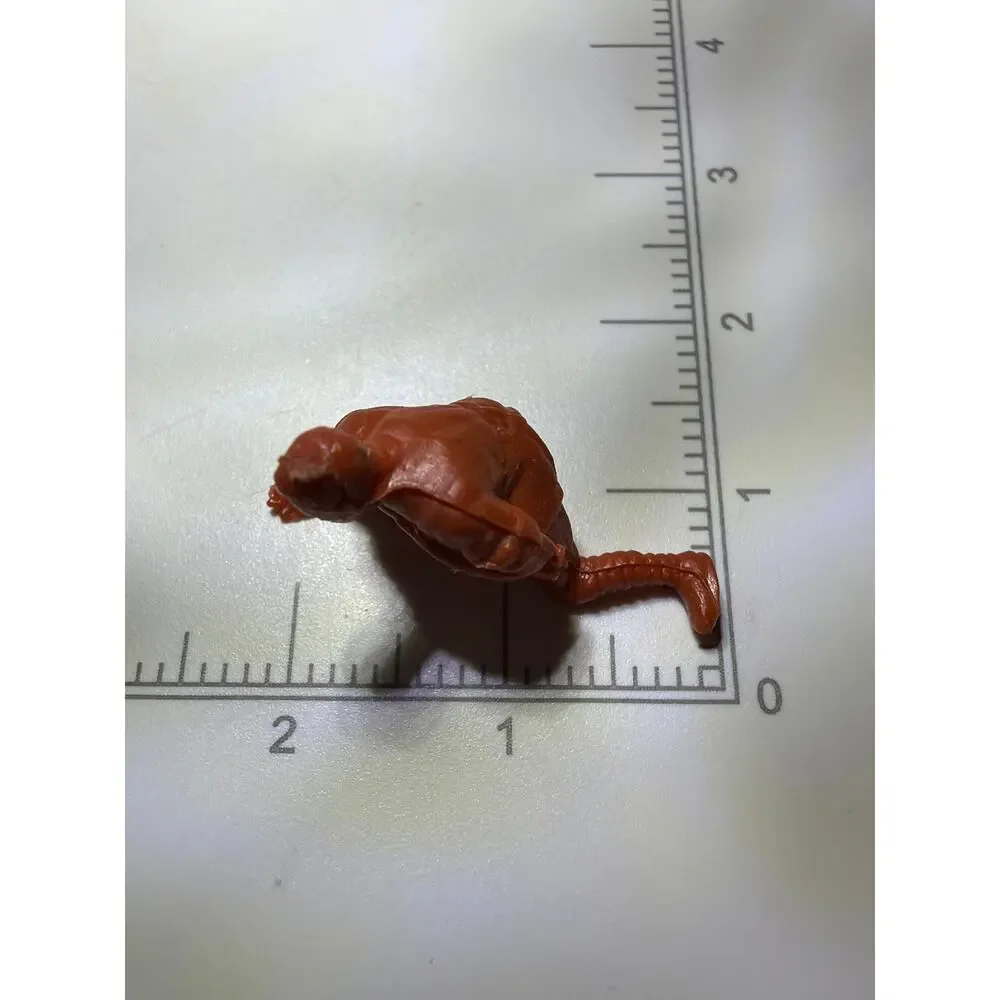 Vintage Brown Plastic Wounded Crawling Soldier Figure Military Toy Unmarked 1.5